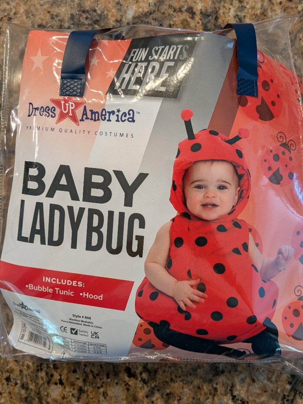Dress Up America Ladybug Costume- 12-24 Months